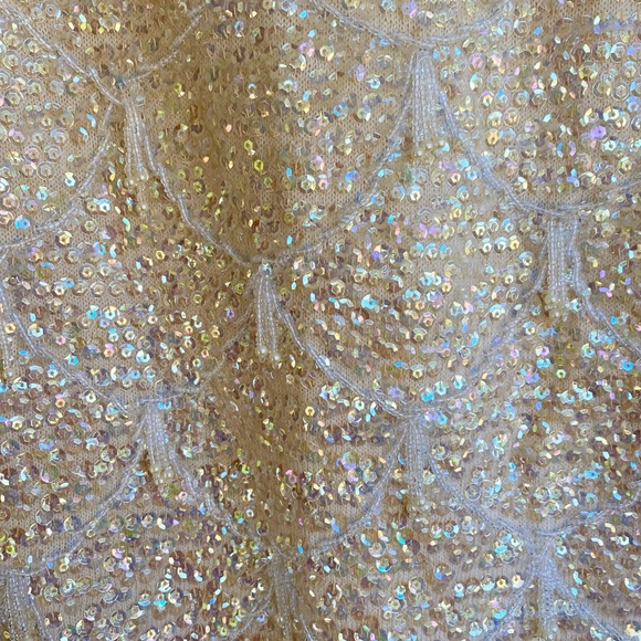 Cream Vintage Sequin Top - Picture 3 of 16